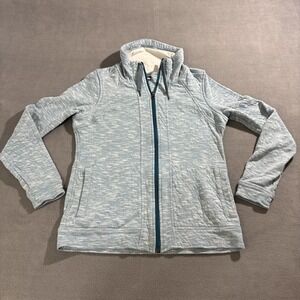 REI Women's M Sweatshirt Full‎ Zip Lightweight Blue Outdoor Athletic Wear